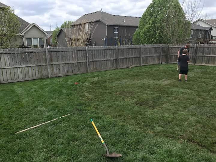 Backyard yard work & landscaping