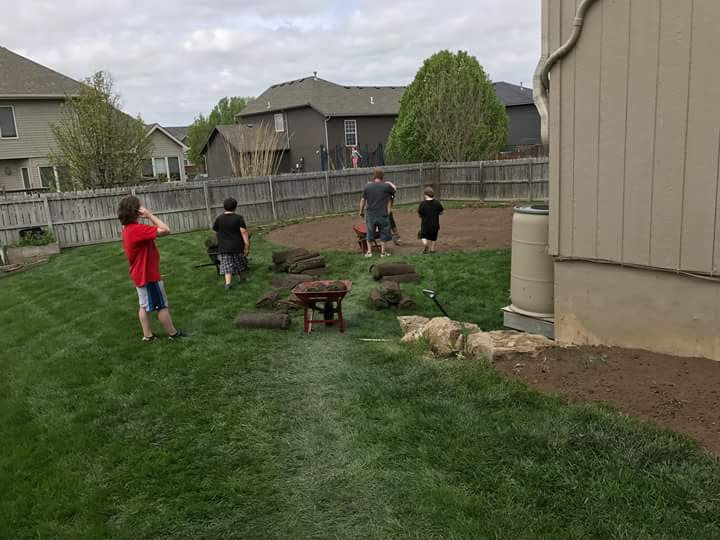 Backyard ground prep & landscaping
