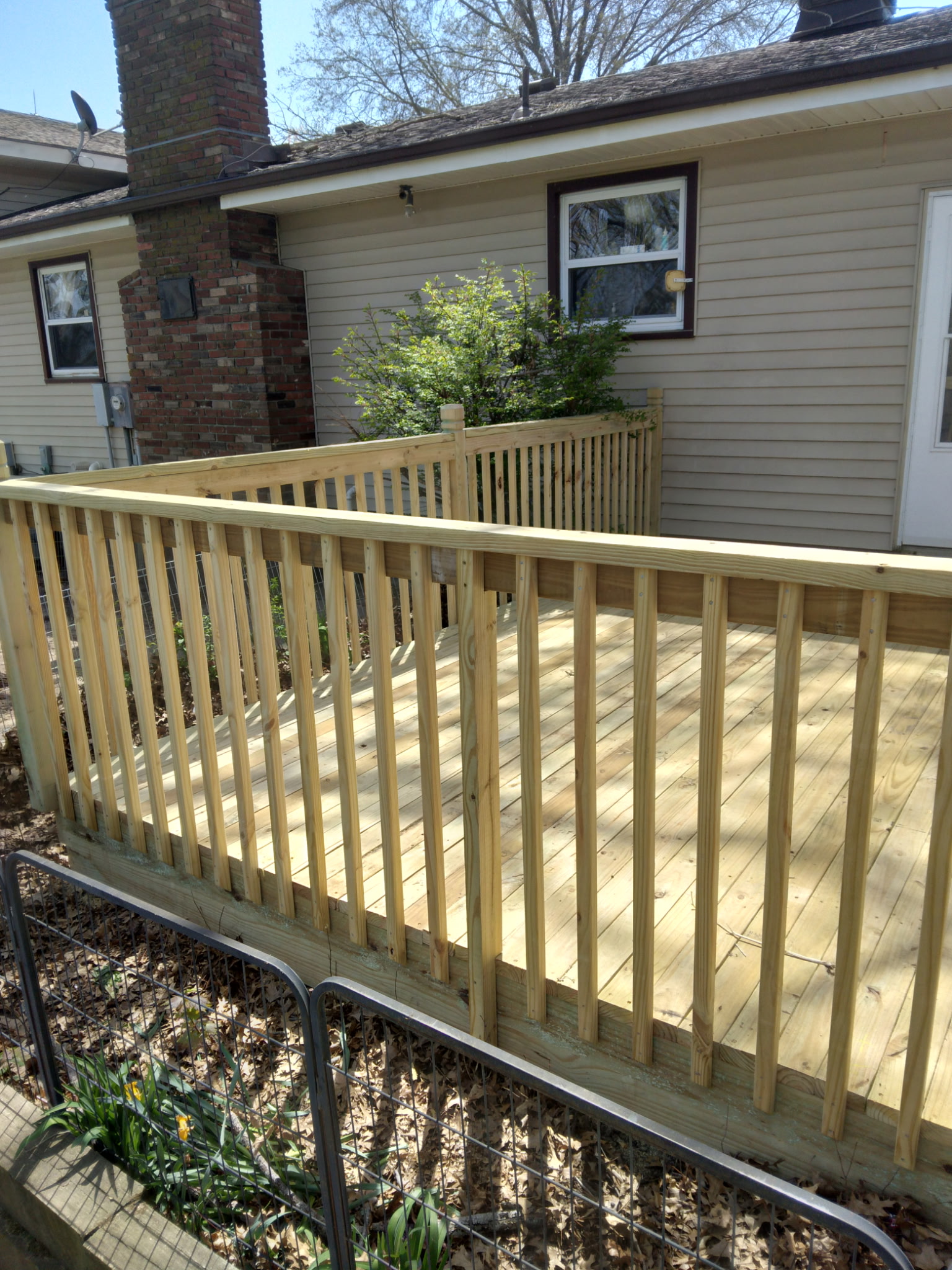 New deck build with railing